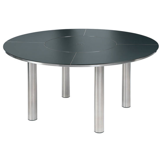 Equinox Dining Table & Lazy Susan 150