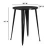 Commercial Grade 30" Round Black Metal Indoor-Outdoor Bar Height Table CH-51090-40-BK-GG