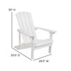 5 Piece Charlestown White Poly Resin Wood Adirondack Chair Set with Fire Pit - Star and Moon Fire Pit with Mesh Cover JJ-C145014-32D-WH-GG 